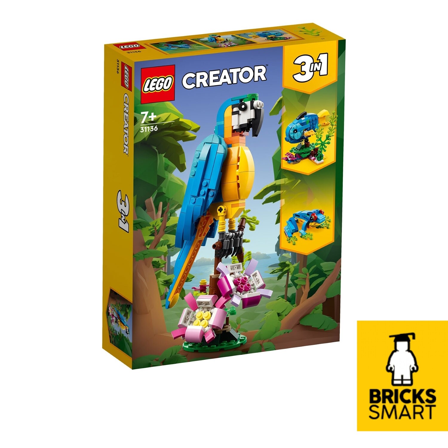 LEGO 31136 Creator Exotic Parrot Building Toy Set (253 Pieces) 7+ lego Đồ chơi gạch Hoàn toàn mới