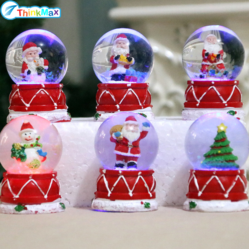 In Stock!!Christmas Luminous Plexiglass Ball Crystal Wishing Ball Ornament for Xmas Tabletop Decor ราคา 48 บาท*ส่งฟรี