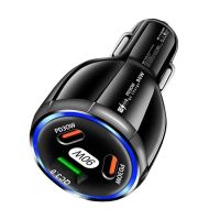 Kaneed 90W sạc siêu nhanh USB-C sạc điện dùng trên xe hơi kép PD 30W + Qc3.0 Trạm Sạc