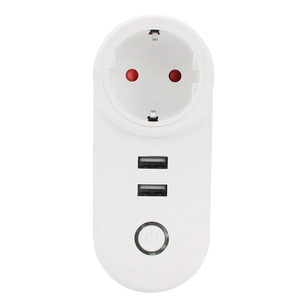 Ổ cắm không dây điều khiển từ xa hẹn giờ EU điện Wi-Fi ổ cắm USB giọng nói tuya sạc điện thoại Alex phích cắm thông minh Wifi 10A