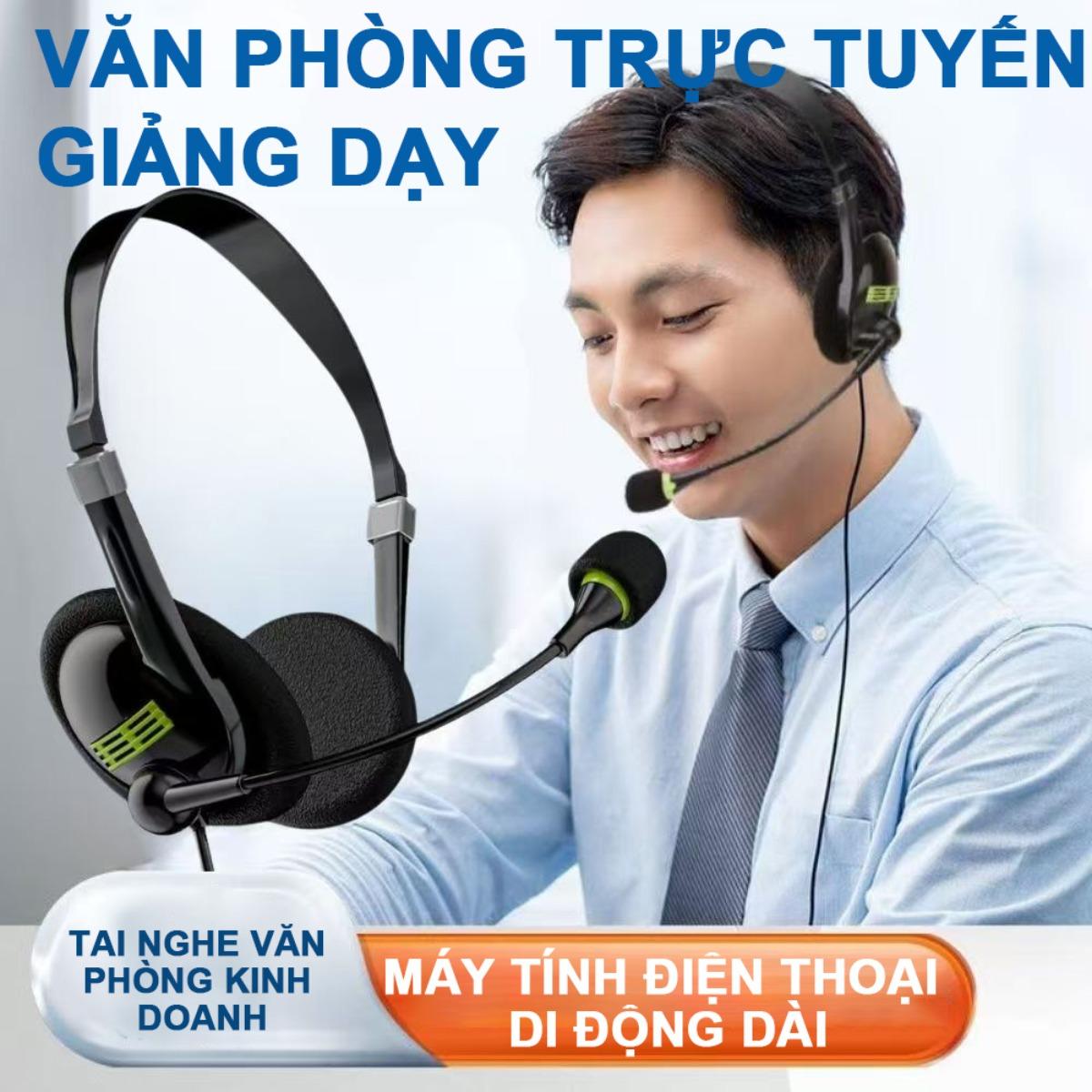 Tai nghe văn phòng USB, Chuyên nghiệp, với giảm tiếng ồn, âm thanh HD, Tai nghe có dây thoải mái, Thích hợp cho công việc máy tính, Dịch vụ khách hàng, Hội nghị truyền hình và cuộc họp trực tuyến