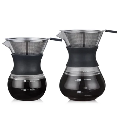 [SG Stock] Pour Over Coffee Maker with Filter Manual Coffee Dripper Brewer Borosilicate Glass
