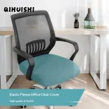 QIHUISHI Ghế văn phòng lưới thanh lịch với bọc nhung đàn hồi dày cho Comfort và phong cách