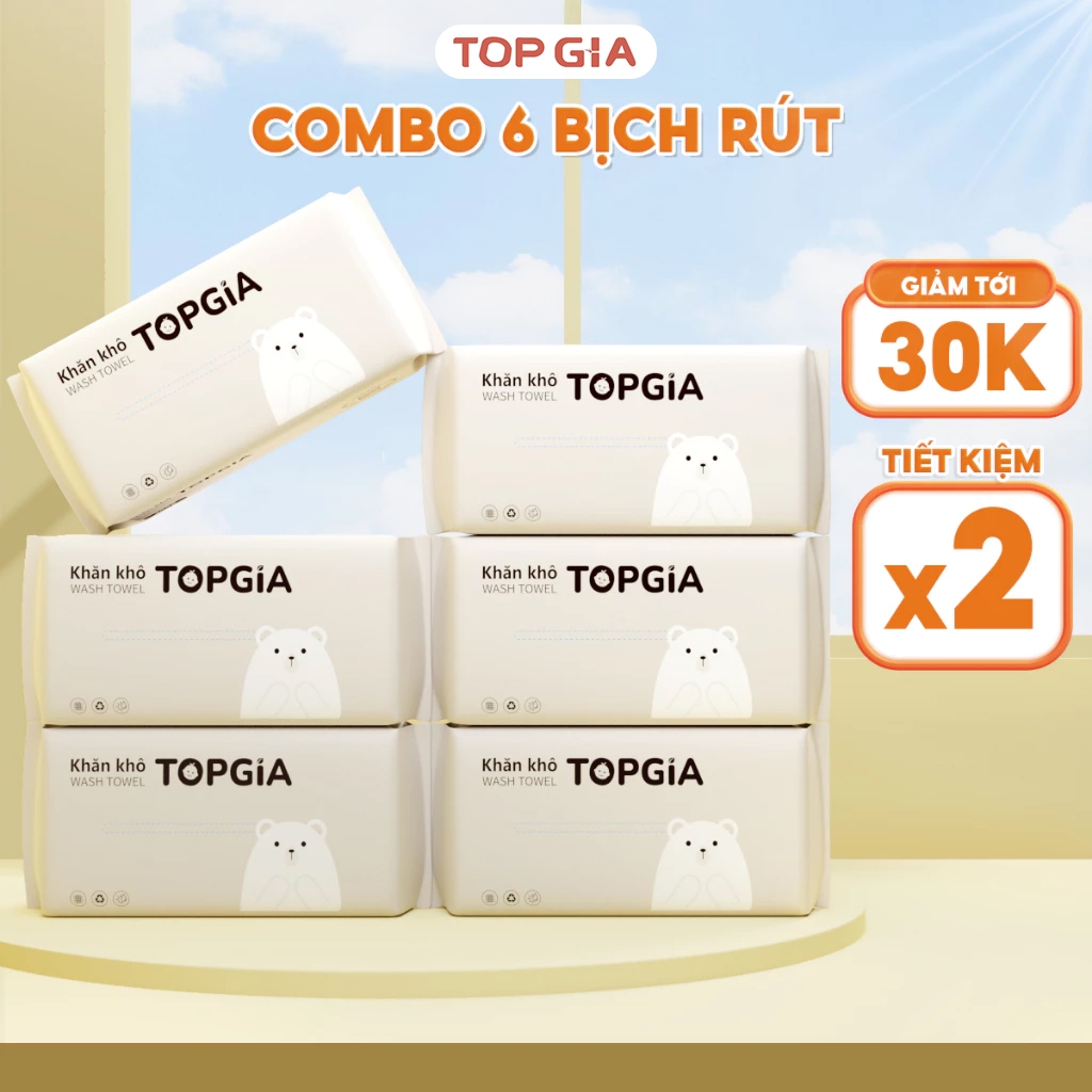 Khăn khô đa năng Top Gia cao cấp dùng 1 lần siêu dai siêu mềm mịn