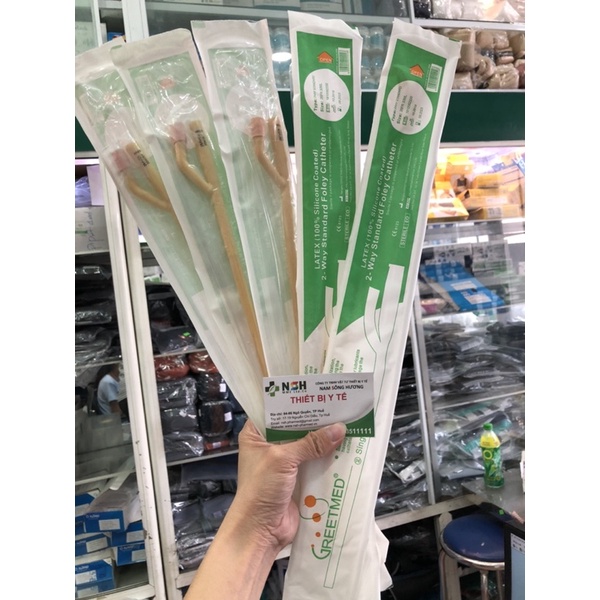 Dây ống thông tiểu xông tiểu 2 nhánh,dây ống sonde foley thông xông tiểu dẫn lưu nước tiểu 2 hai nhánh