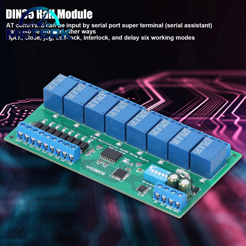 Meterk Mô-đun Rơle RS485 Bảng mở rộng PLC Ổn định 12V 9600BPS Bền bỉ cho 64 thiết bị song song Giá 424,000 Đồng*Miễn phí vận chuyển