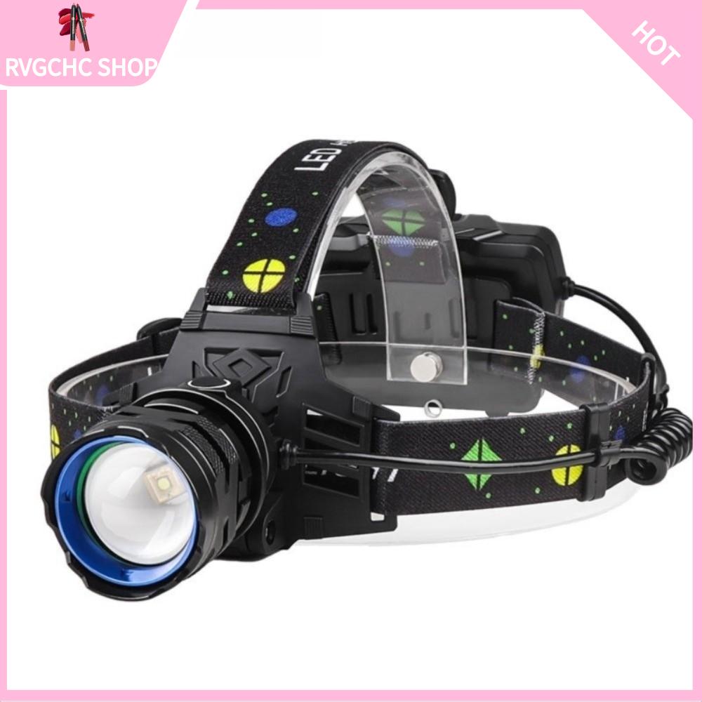 RVGCHC SHOP Ánh sáng trắng Đèn pha LED Đèn pin mạnh mẽ 30W Đèn pha sạc lại Chống thấm nước Đèn pin mạnh mẽ Ngoài trời