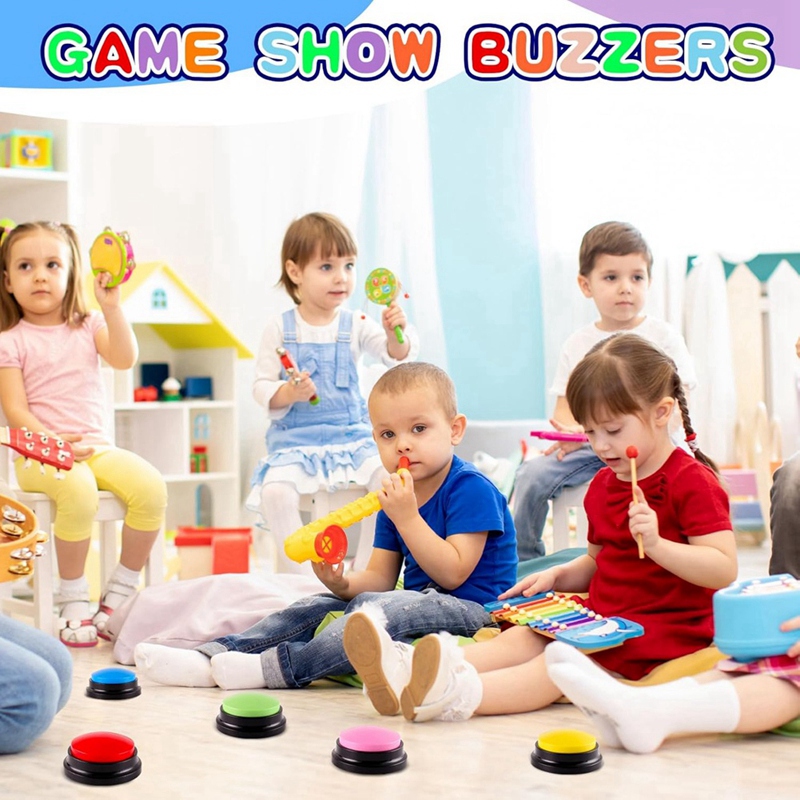 【Latest model】 Classroom Buzzers Perfect 6 Pieces Recordable Answer Buzzers Button Game Show Buzzer Recordable Button ราคา 631 บาท*ส่งฟรี
