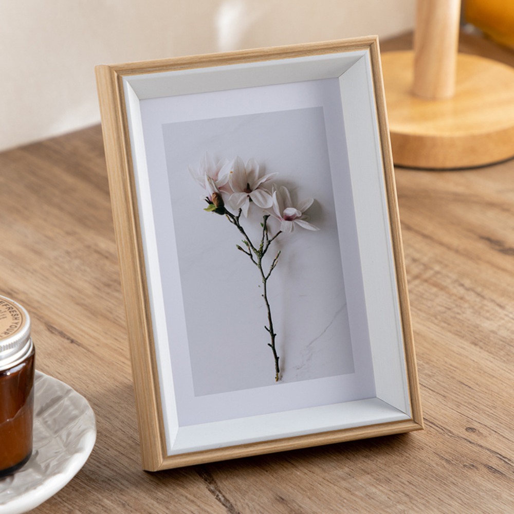 PETI STUDIO Wooden Photo Frame 6inch Wall Hanging Picture Frame Stand Fashion 8inch Draw Frame Commemorative