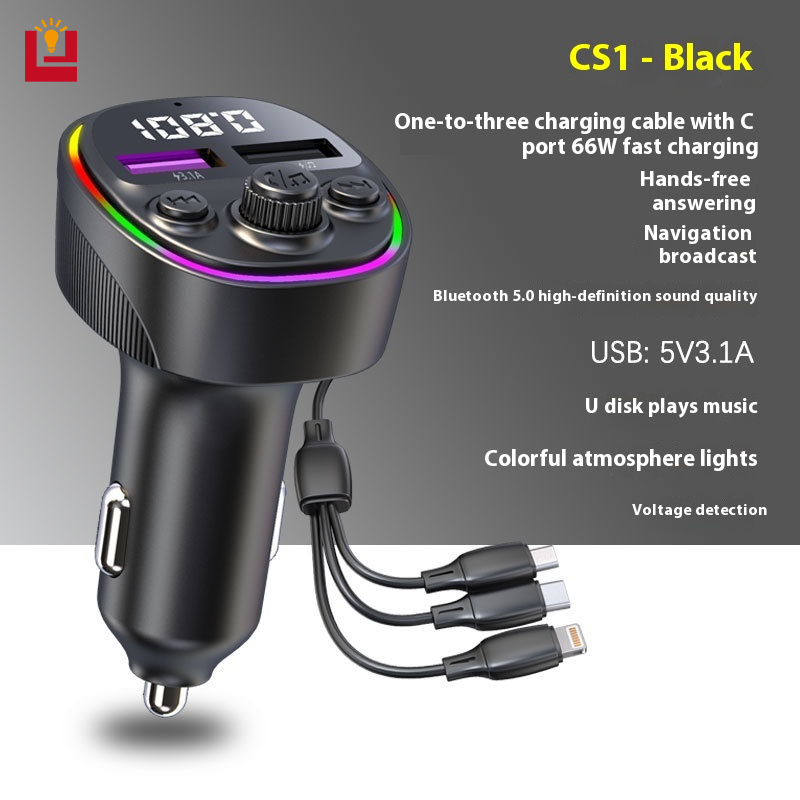 YONUO Xe Bluetooth MP3 Player với sạc nhanh & đa chức năng sạc điện dùng trên xe hơi