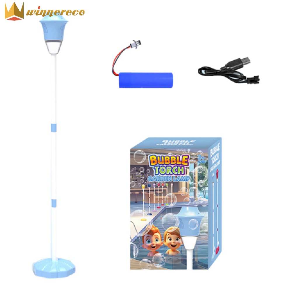 Garden Foam Bubble Machine Rechargeable Automatic Bubble Maker for Kids Outdoor Play with LED Lights ราคา 519 บาท*ส่งฟรี