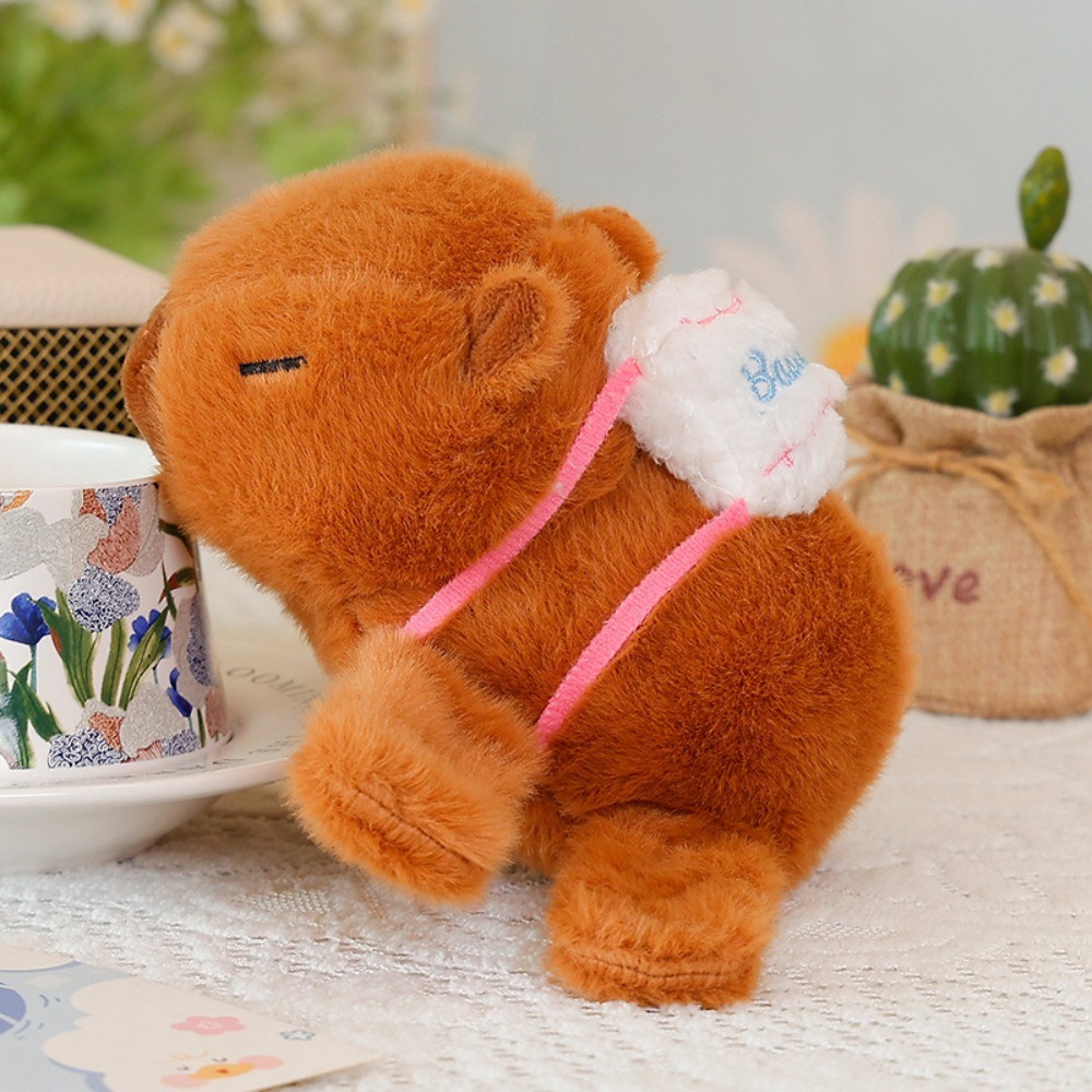 COLORFUL ~ Kiểu cổ tay Vòng đeo tay capybara Mềm Mô phỏng Vòng đeo tay hình búp bê bằng vải nhung lông Đồ chơi nhồi bông capybara Động vật gặm nhấm hoạt hình Dây đeo cổ tay vải nhung lông capybara Quà sinh nhật