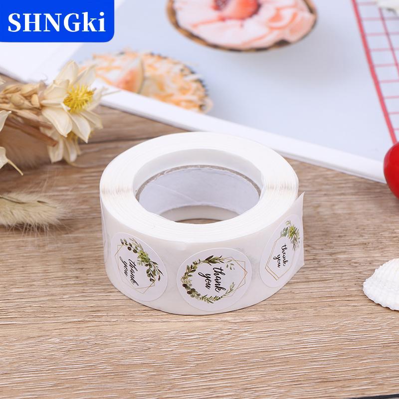 [COD] SHNGki 500 cái/cuộn Cảm ơn bạn dán cho con dấu nhãn niêm phong trang trí Sticker