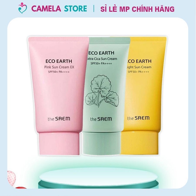 Kem chống nắng hàn quốc the saem eco earth sun cream spf50+/pa++++ 50ml