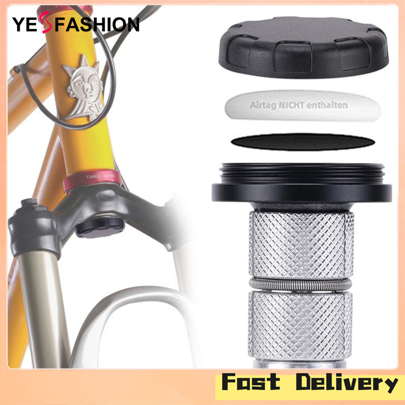 Broadfashion new！Bike Hidden Tracker Mount, Bike Mounts Used On Front Fork Tracker Holder Aluminum Alloy Anti-Theft Protection Bike Mounts Bike Holder For Bike Holder Fit Headset Tube ราคา 143 บาท*ส่งฟรี