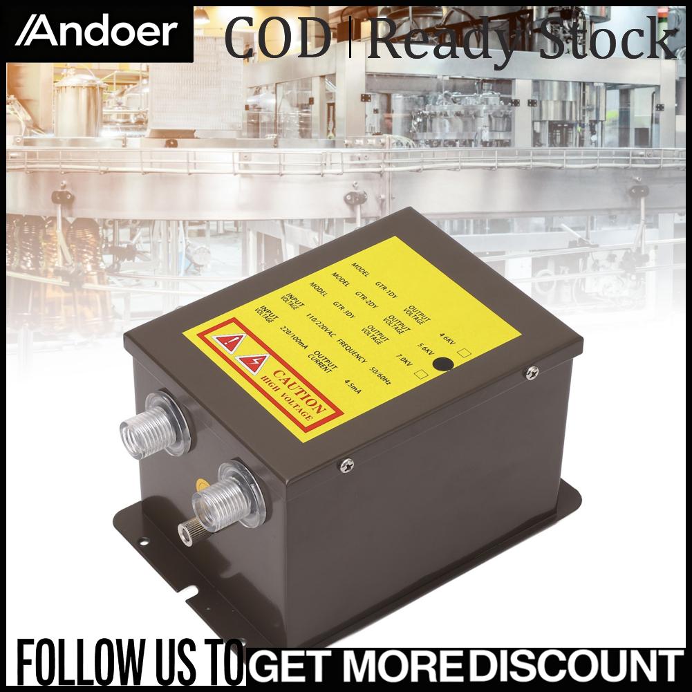 Andoer เครื่องกำเนิดแรงดันไฟฟ้าไอออไนซ์บาร์อากาศ 5.6KV การป้องกันหลายตัวฟิวส์ในตัวเอาต์พุตคู่ตัวกำจัดไฟฟ้าสถิตก้านเครื่องกำเนิดแรงดันไฟฟ้าสำหรับแท่งกำจัดไฟฟ้าสถิต ราคา 5,907 บาท*ส่งฟรี