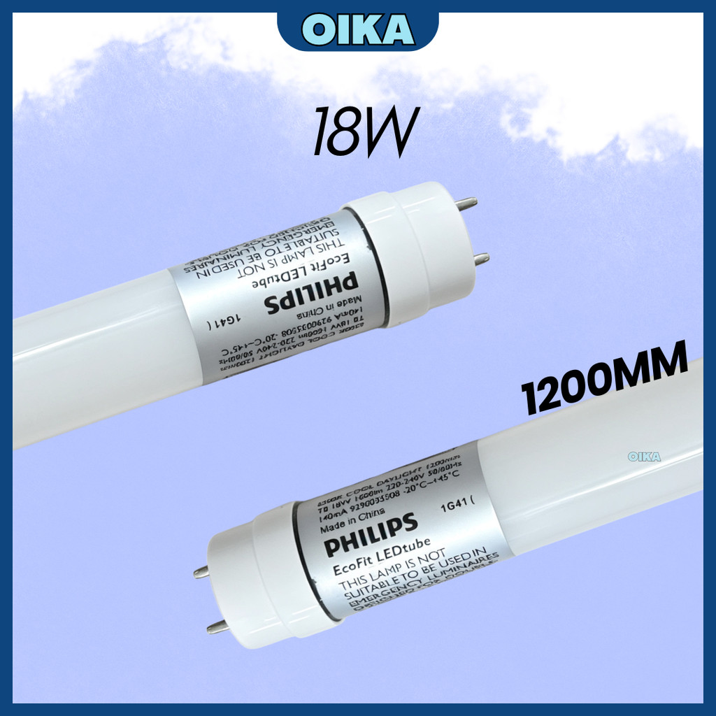 PHILIPS EcoFit T8 LED Tube | 18W / 25W | 6500K Cool Daylight | SIRIM Approved