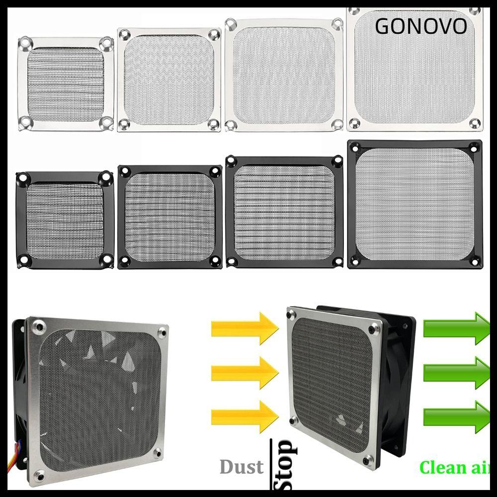 GONOVO MALL อะลูมิเนียม ตะแกรงกรองลมสำหรับพัดลมคอมพิวเตอร์ ป้องกันสนิม สีเงินดำ ฝาครอบกรองฝุ่น ผ้าคลุมตาข่าย ฝาครอบกันฝุ่น ระบบระบายความร้อน ราคา 53 บาท*ส่งฟรี
