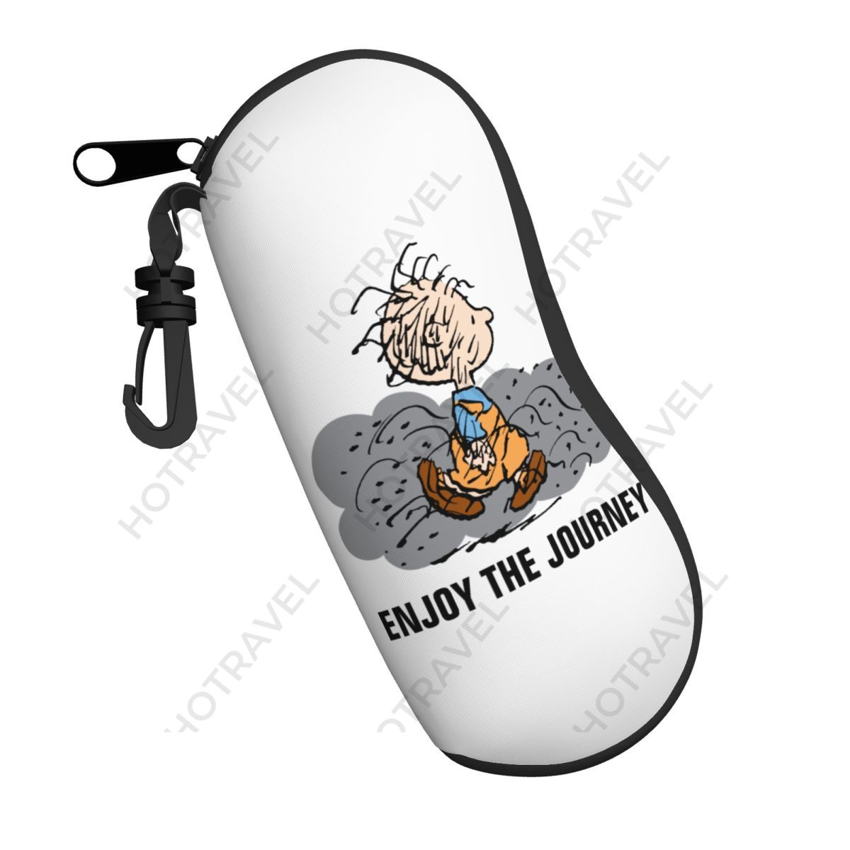 Snoopy Unisex Glasses Case Storage Box Printed Polyester Anti-Fall Lightweight Office Travel 17x8x3cm