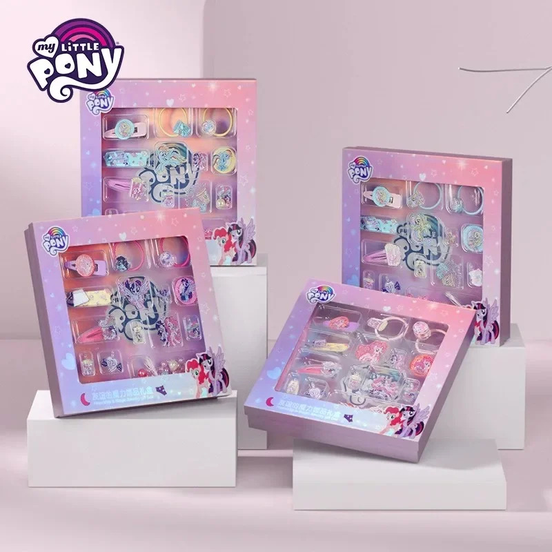 Girls Cosplay Princess Dress Up My Little Pony Charms Hair Accessories Necklaces Bracelets Hair Clips Headbands Pretend Gifts