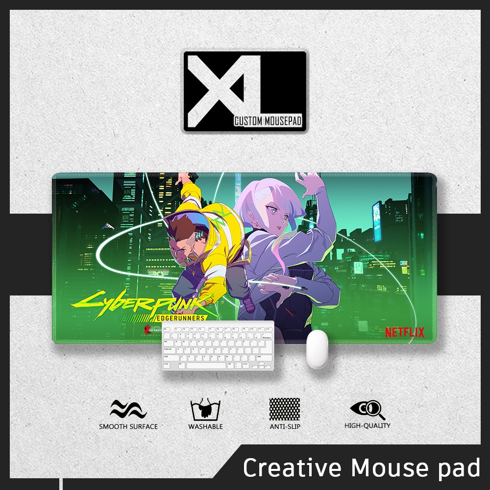 X-L | Mouse Pad | Cyberpunk Edgerunners | Mở rộng | Lớn | Anime | Dễ thương | Bàn phím Pad | ed Edge