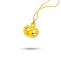 SK Jewellery Ruyi Ingot Fortune 999 Pure Gold Pendant