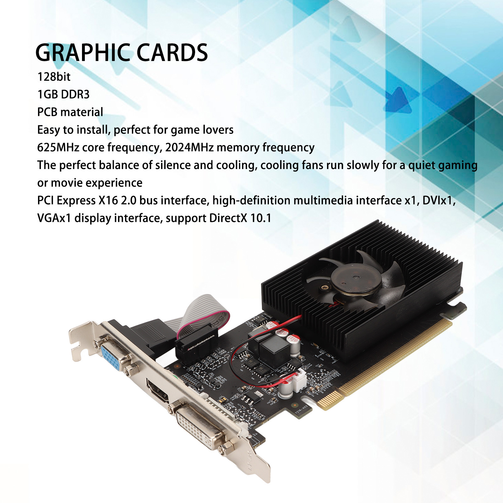 Garosa GT220 Chơi Game Card Đồ Họa 128bit 1GB DDR3 Card Đồ Họa Nâng Cấp Phụ Kiện Máy Tính VGA DVI HDMI Card Cho Chơi Game Giá 1,017,000 Đồng*Miễn phí vận chuyển
