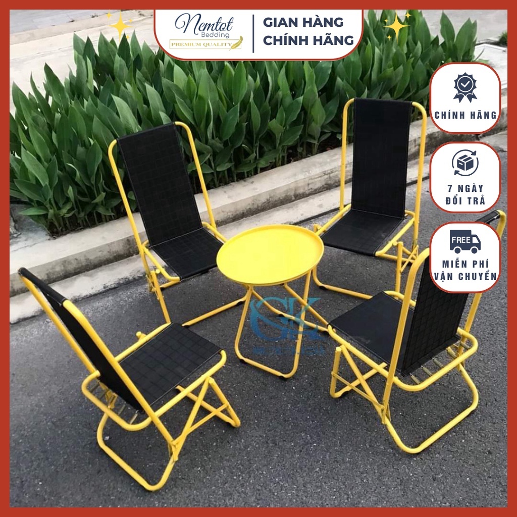 💥CHÍNH HÃNG💥 Bàn Ghế Trà Chanh Xếp Gọn Hàng Loại 1, Sơn Tĩnh Điện Cao Cấp _ Chính Hãng Duy Phương