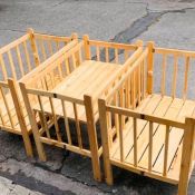 Wooden Crib Adjustable  Dropside for baby