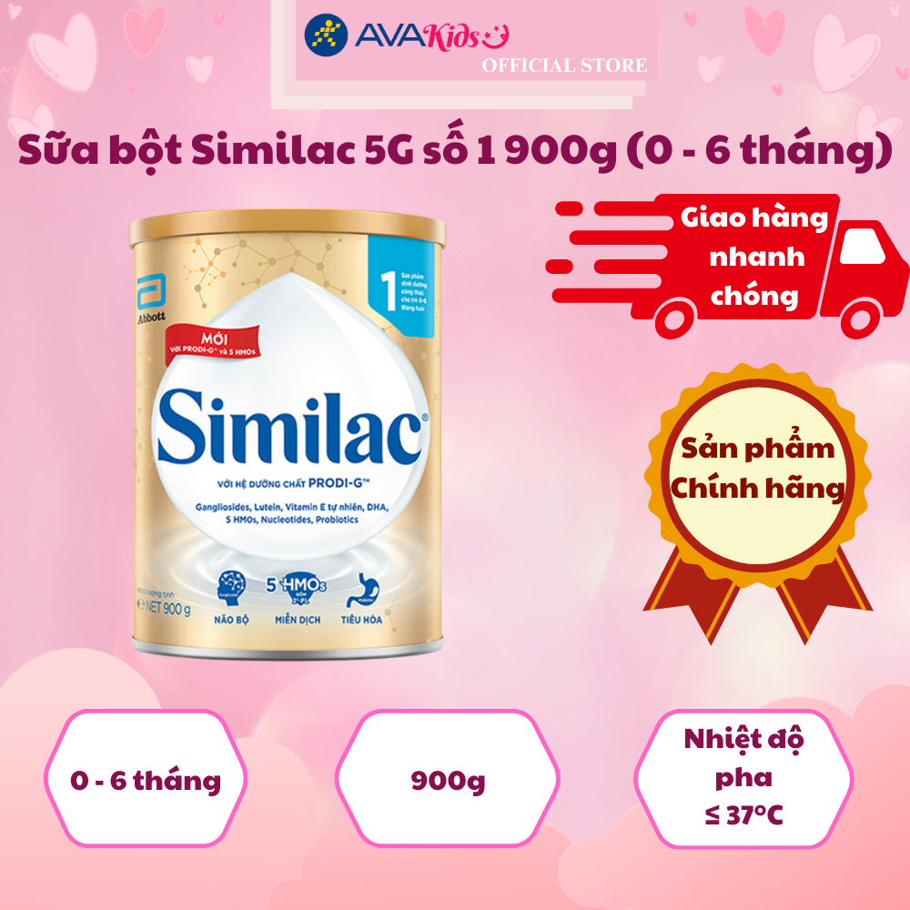 Sữa bột Similac 5G số 1 - 900g (0 - 6 tháng)