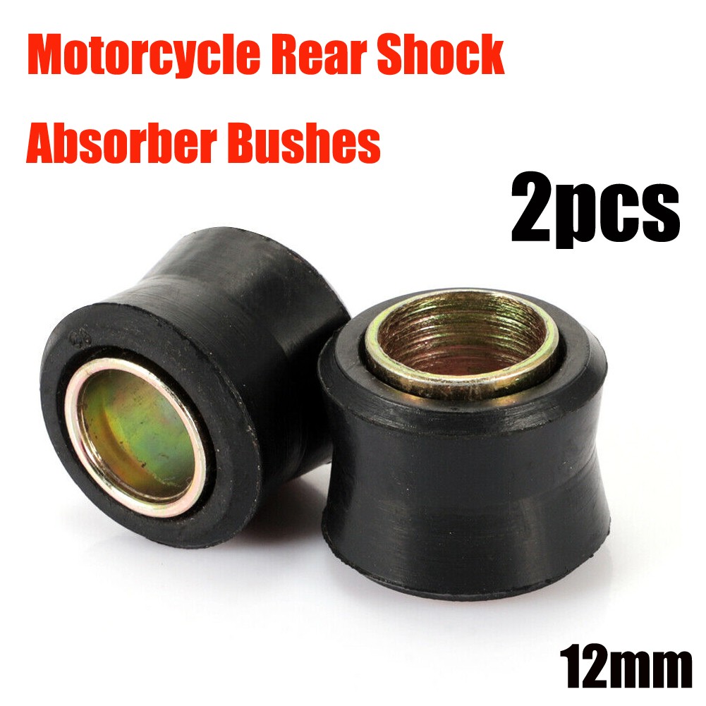 【Xe máy】 tối ưu hóa hiệu suất với ống lót cao su bộ giảm xóc sau 12mm màu đen phổ thông 【hàng có sẵn】