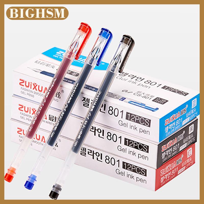BIGHSM 0.38Mm Công Suất Lớn Mực Kim Cương Tip Gel Bút Màu Đen Màu Xanh Đỏ Refill Thi Ký Viết Văn Phòng Trường Nguồn Cung Cấp