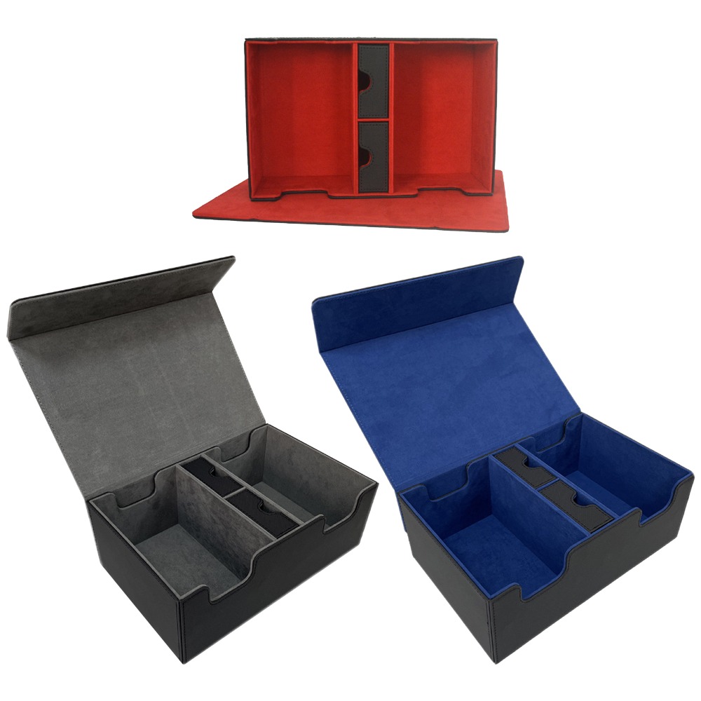 Outwit surveillance76ce4 dung tích lớn Hộp Thẻ Bài chơi game với ngăn kéo nhỏ PU hộp lưu trữ thẻ nhung mềm vải thẻ Hộp bài lưu trữ thẻ