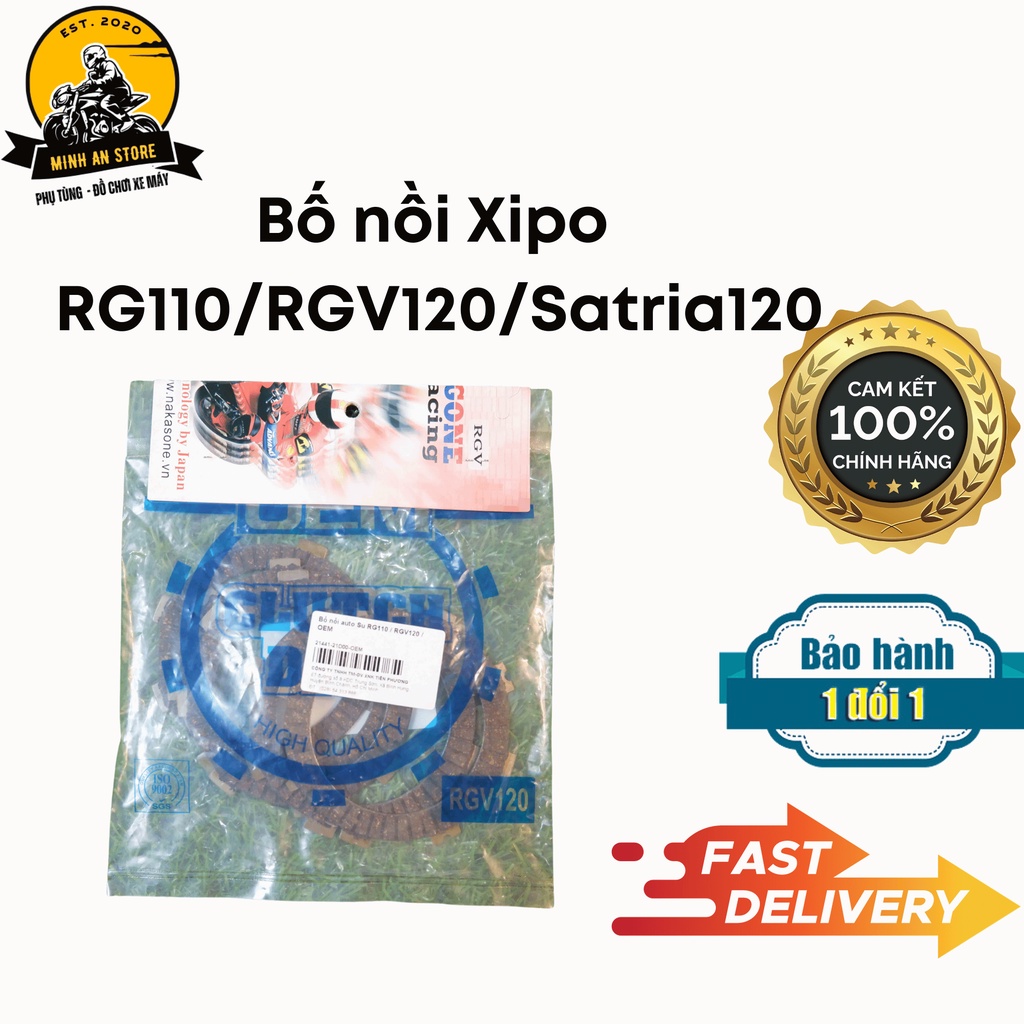 Bố nồi Xipo RG110 / RGV120 / Satria120 FCC - Thương hiệu Nakasone - Nhập khẩu Nhật Bản