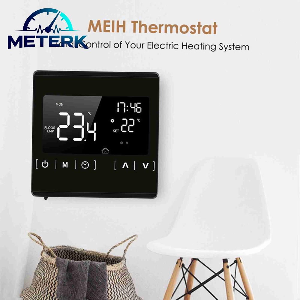 Meterk Smart LCD Touchscreen Thermostat สำหรับ Home Programmable ระบบทำความร้อนใต้พื้นไฟฟ้า Thermoregulator AC 85-250V อุณหภูมิ Controller ราคา 714 บาท*ส่งฟรี