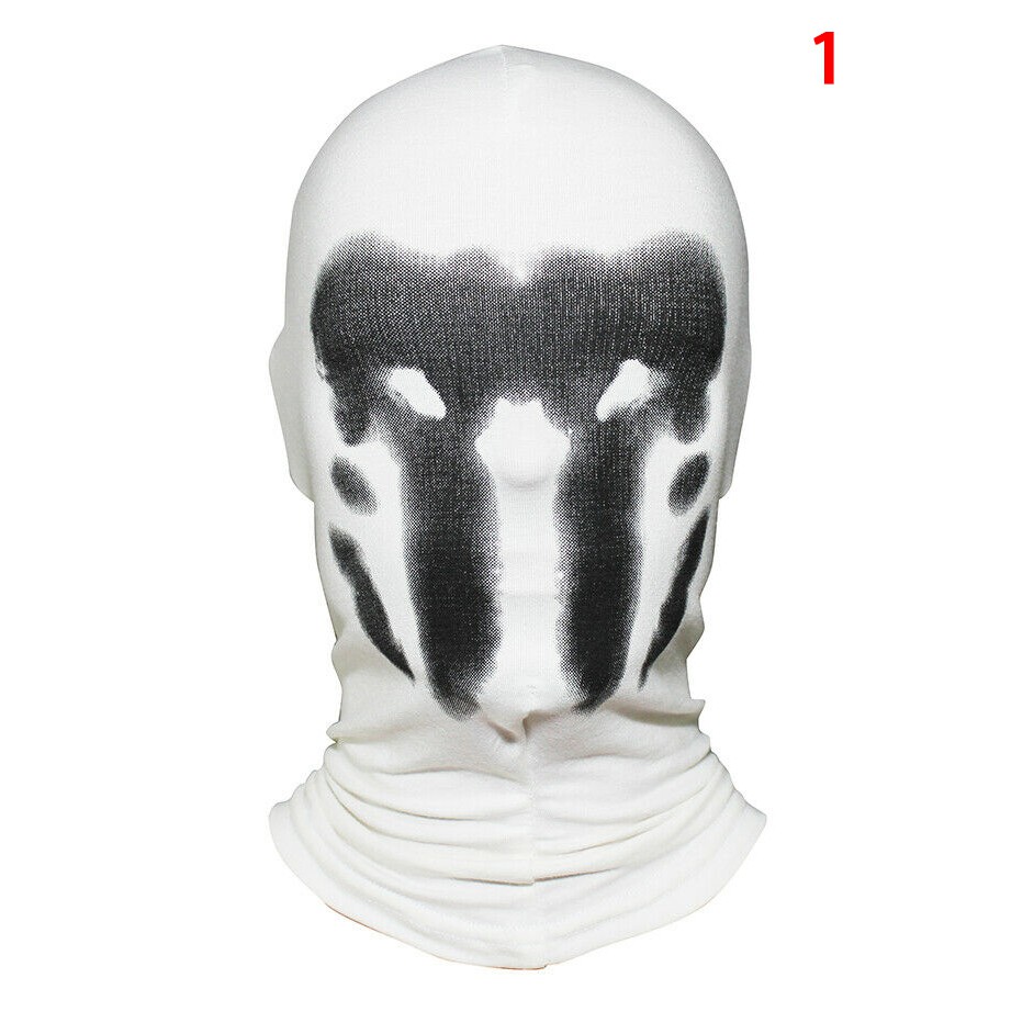 Psychotic Halloween Costume Rorschach Moving Inkblot Mask 