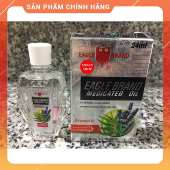 Dầu Gió Trắng Hương Lavender 2 Nắp Con Ó Singapore Nhập Mỹ 24ml - Dầu Trắng Eagle Brand SAN HANG