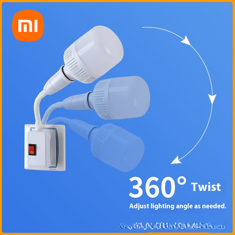E27 đui đèn Vặn đèn linh hoạt chủ Plug-in đèn Led Cơ sở 360 ° có thể điều chỉnh