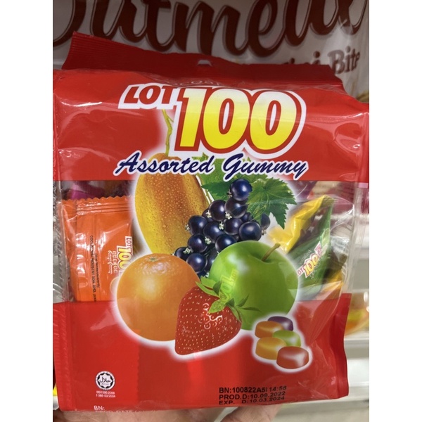 Kẹo dẻo hoa quả Lot 100 Malaysia gói 320g sieuthitoanngoc