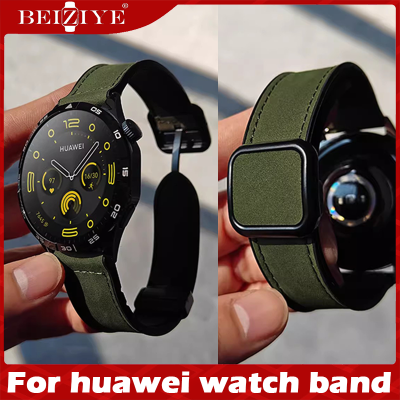 20mm 22mm Dành cho đồng hồ Huawei Watch GT 4 46mm Ultimate Buds 3 2 Pro Đồng hồ 46mm 4 3 Pro GT 3 Pro Band GT2 GT3 Pro Magic 2 Dây đeo bằng da Dây đeo đồng hồ nghệ thuật Dây khóa từ tính