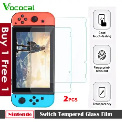 [BUY 1 FREE 1] Vococal Tempered Glass Thin Screen Protector Film Cover for Nintendo Switch Anti-Scratch High Definition - intl