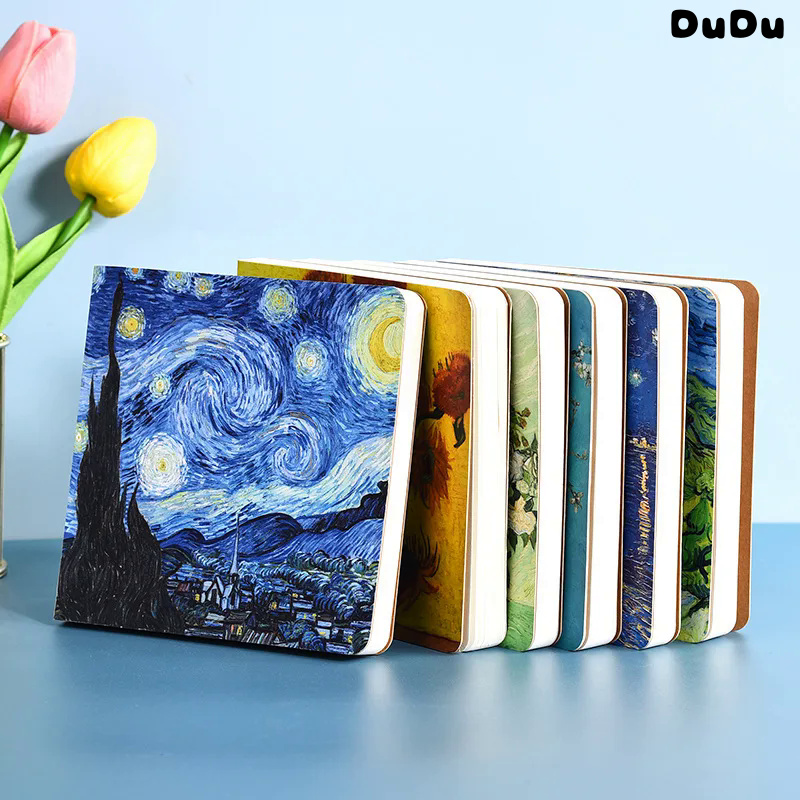 Square Oil Painting Blank Notebook Student Learning Record Notebook Painting Graffiti Simple Hand Ac