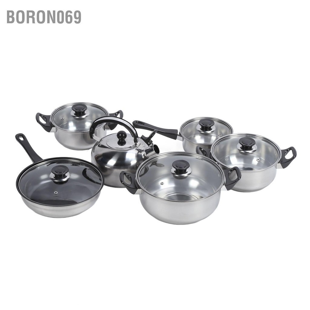 TIANLEYU TIANLEYU Boron069 kitchen utensils, stainless steel cookware, including warehouse anti stick teapot, speeding plastic handle, black ราคา 698 บาท*ส่งฟรี