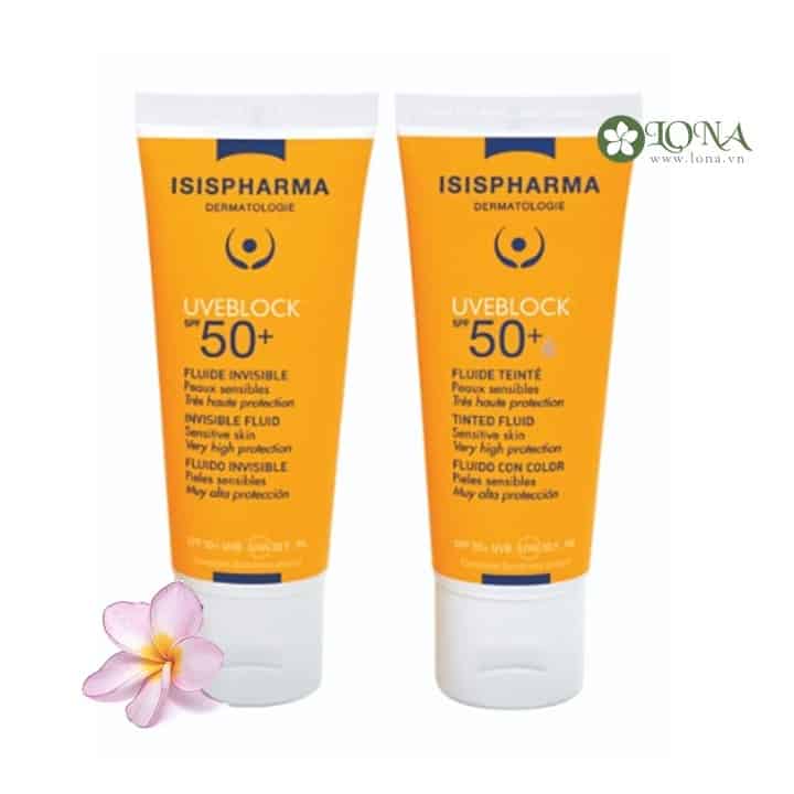 Bộ đôi kem chống nắng Isis Pharma UVEBLOCK® SPF50+ Invisible Fluid