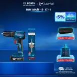 Máy khoan vặn vít pin GSB 185-LI (1 pin) + Bộ 3 mũi khoan gạch cứng Hex-9 (5/6/8)