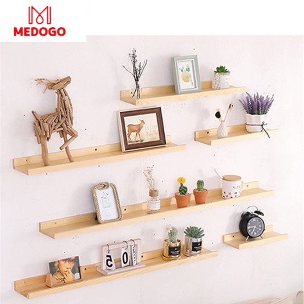 Thanh gỗ treo tường, kệ trang trí MEDOGO, decor phòng ngủ, phòng khách, kệ gỗ treo tường