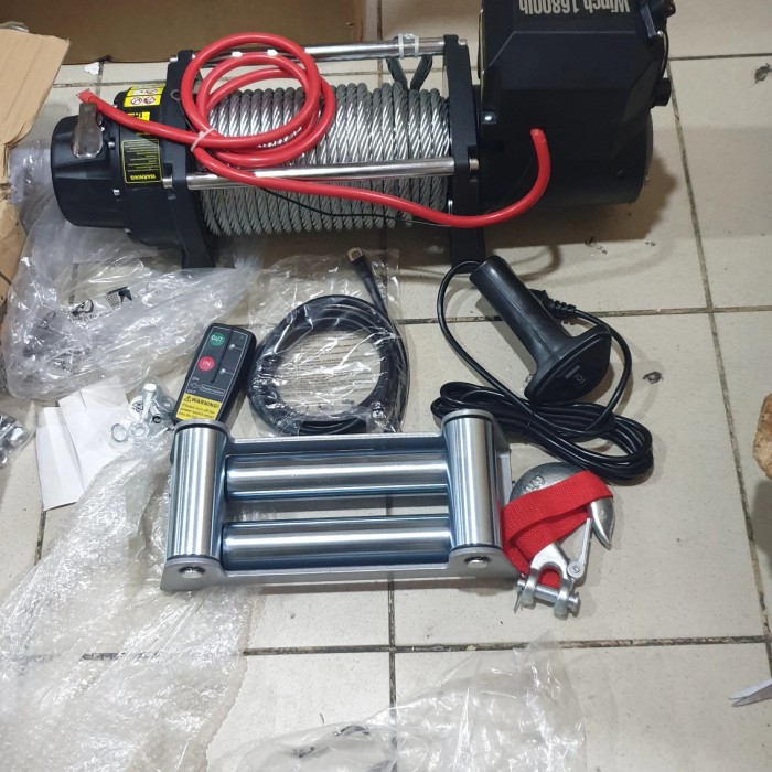 PROMO- WINCH DEREK 12V 16800LBS TALING SELING KEKUATAN 10TON Giá 7,160,000 Đồng*Miễn phí vận chuyển