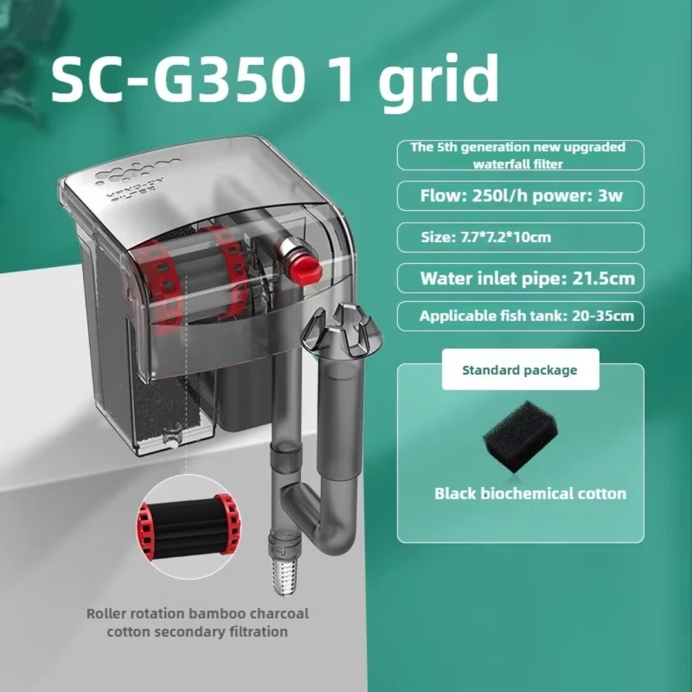 SQUAD Hoạt động im lặng Bộ lọc bể cá Lọc mạnh mẽ 3 trong 1 Bơm lọc nước Bơm tuần hoàn Nhựa Bộ lọc thác nước Sử dụng bể cá - 3