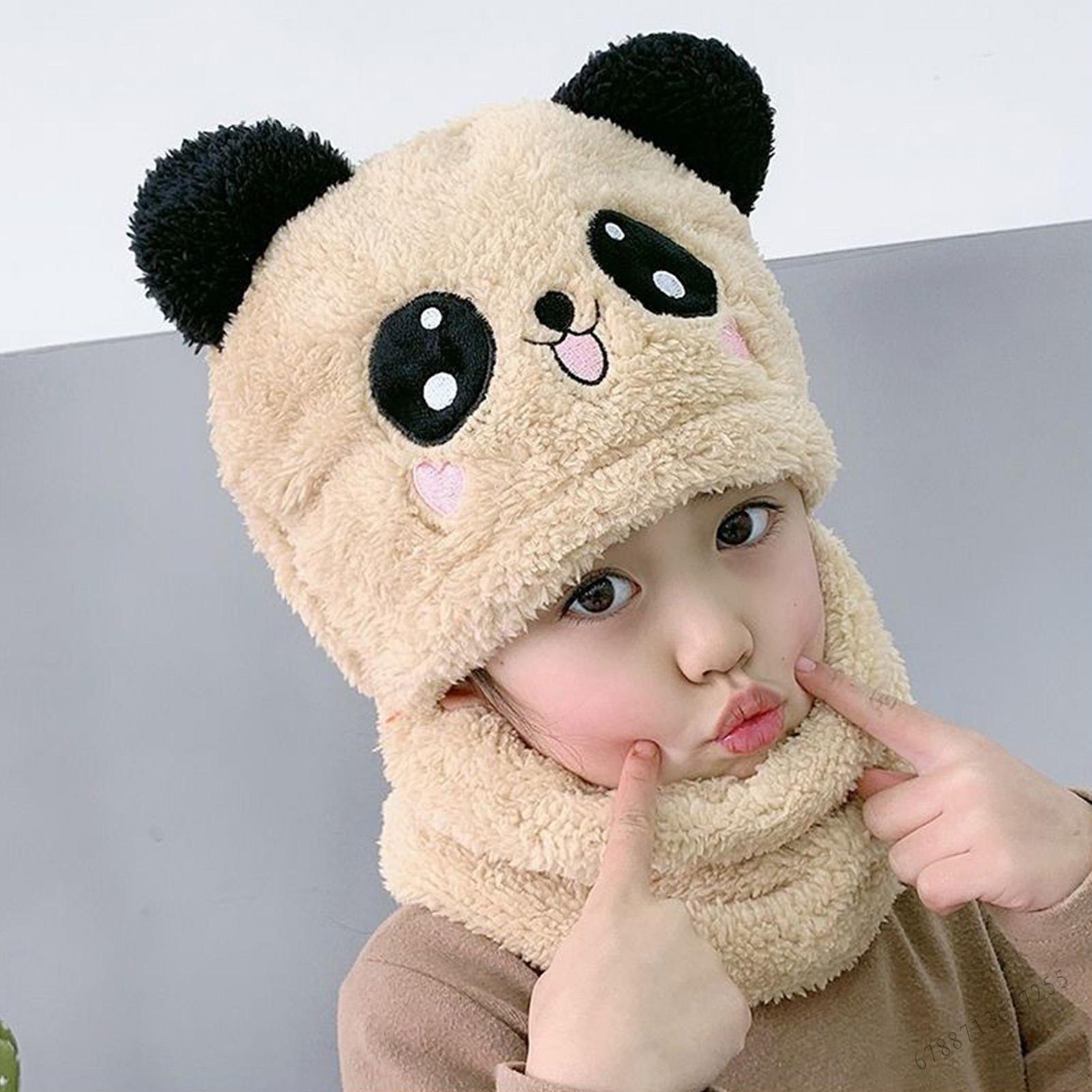 Mùa Đông Trẻ Em Ấm Panda mũ hình động vật trượt tuyết ấm áp khăn mũ mùa đông Với Lót Lông Cừu Trọng Lượng Nhẹ Sang Trọng Beanies GJNN-MY TF-Ais-VN