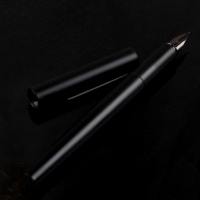 MMLUCK Thép không gỉ Bút máy Bạc Đen Viết trơn tru Bút siêu mịn Sử dụng cho sinh viên 0.38mm Bút thư pháp Văn phòng kinh doanh
